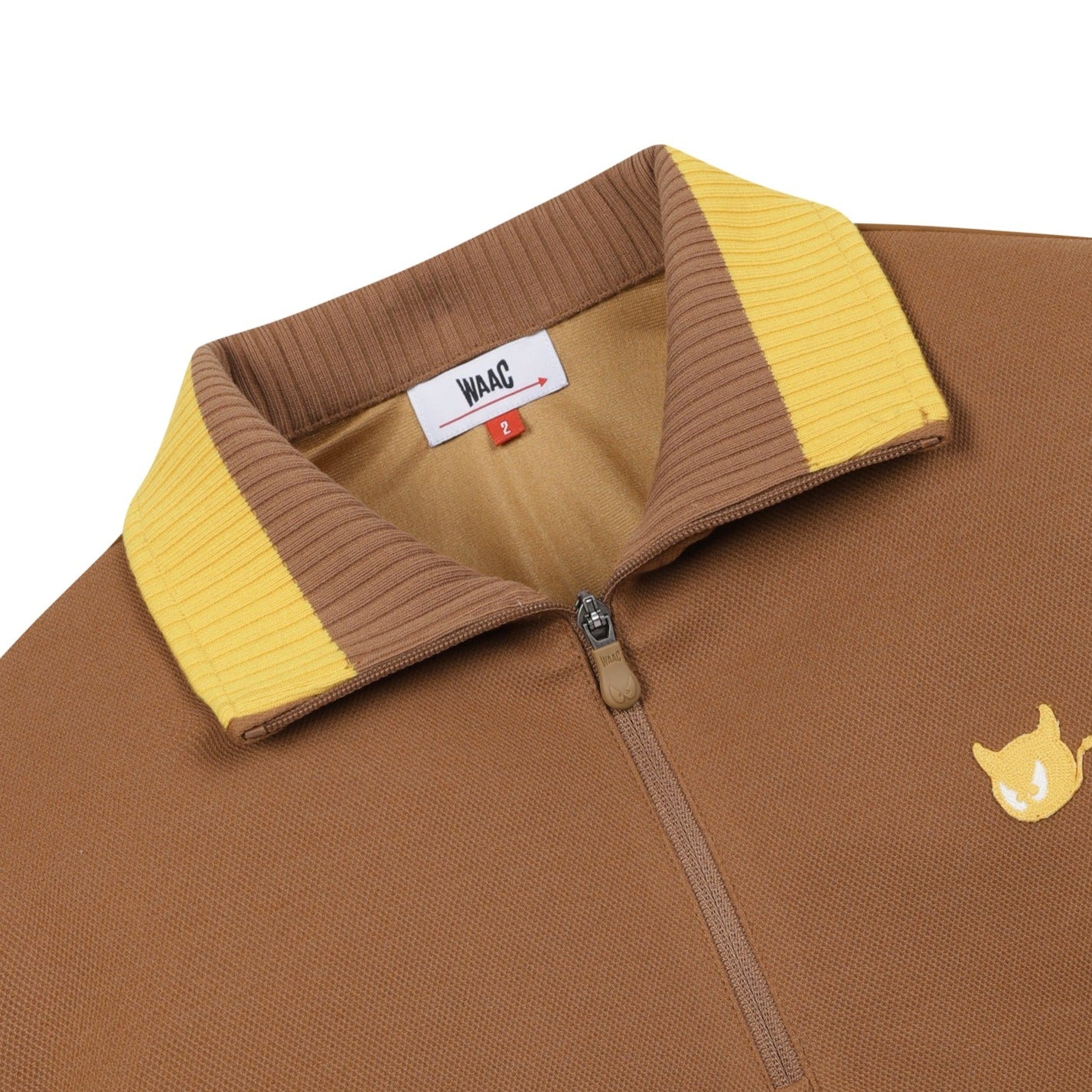 MEN ハイブリッド ハーフジッププルオーバー キャメル