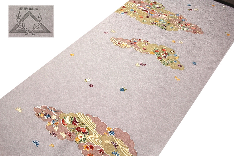 型彫師 新田祐三】 古典文様 源氏五十四帖 花くらべ 大塚謹製 日本の絹