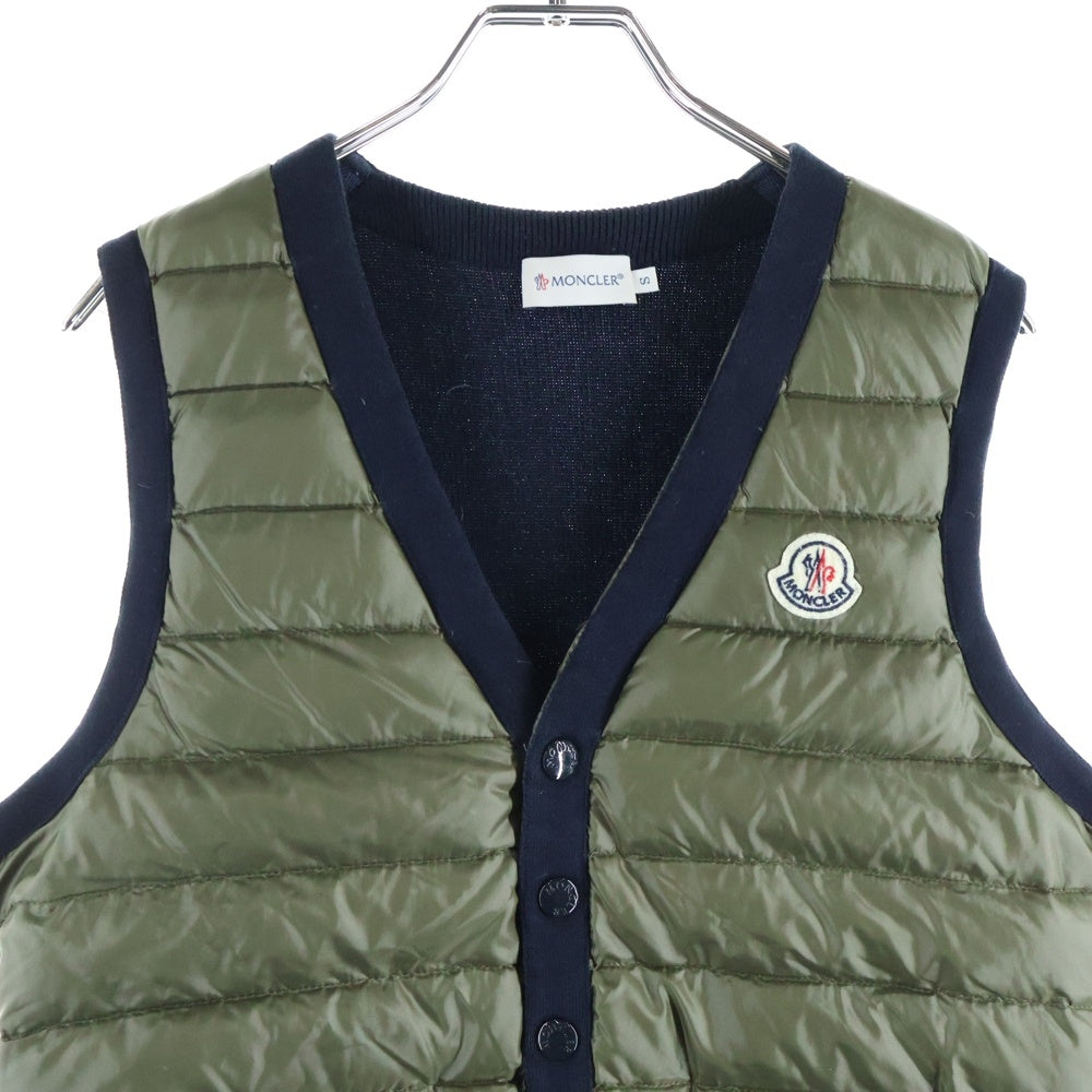 MONCLER(モンクレール) MAGLIA TRICOT GILET ニット切替ダウン