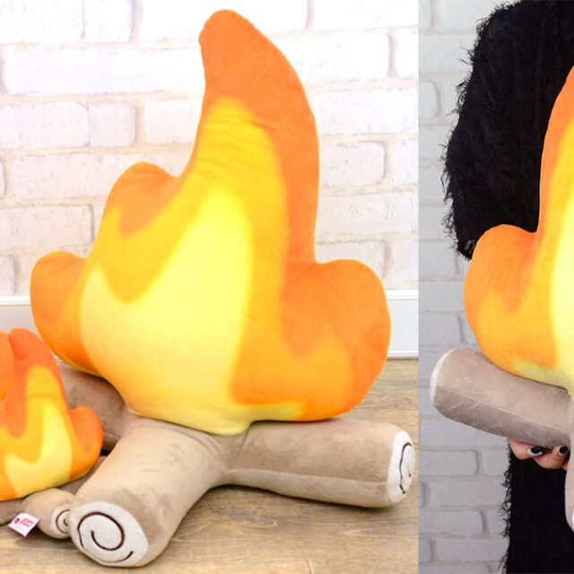 話題の焚き火型ぬいぐるみにインパクト絶大なビッグサイズ登場