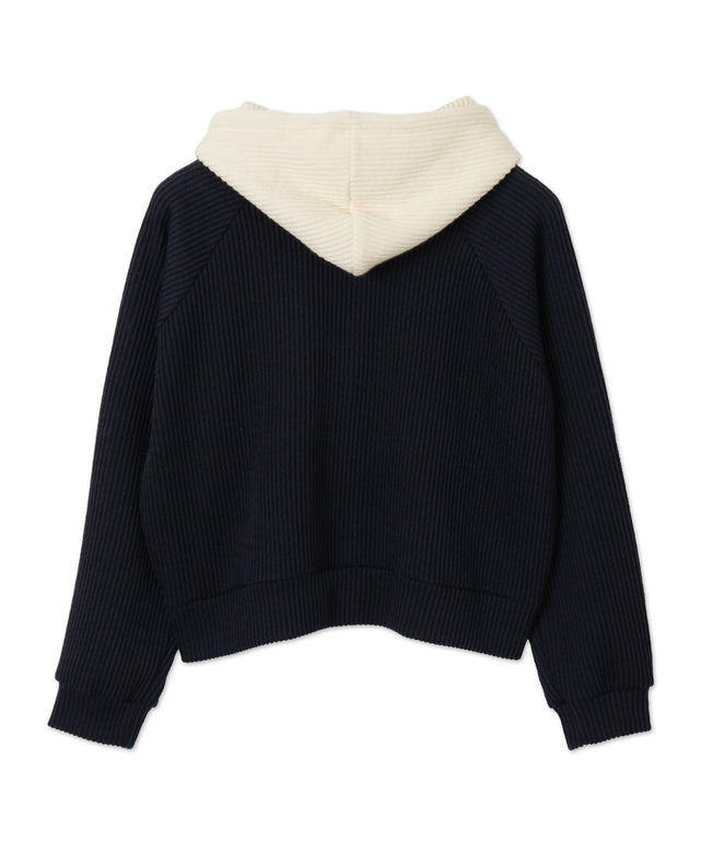 バイカラーニットジップパーカー【一部店舗限定】｜WEGO（ウィゴー