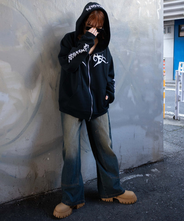 グラフィック裏起毛ZIPビッグパーカー｜WEGO（ウィゴー） – WEGO