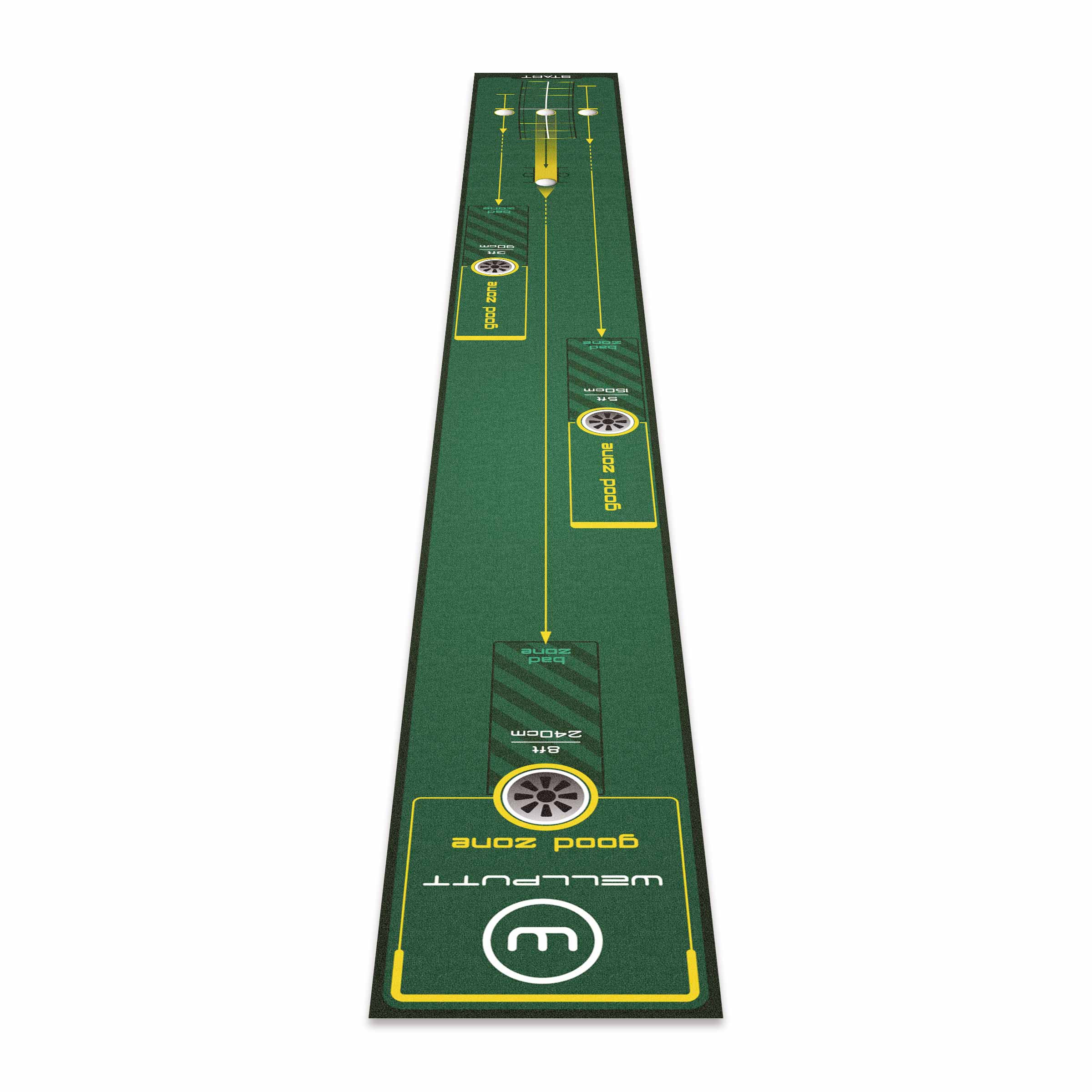 Putting training mat golf indoor - 10ft Start 2.0 | Wellputt