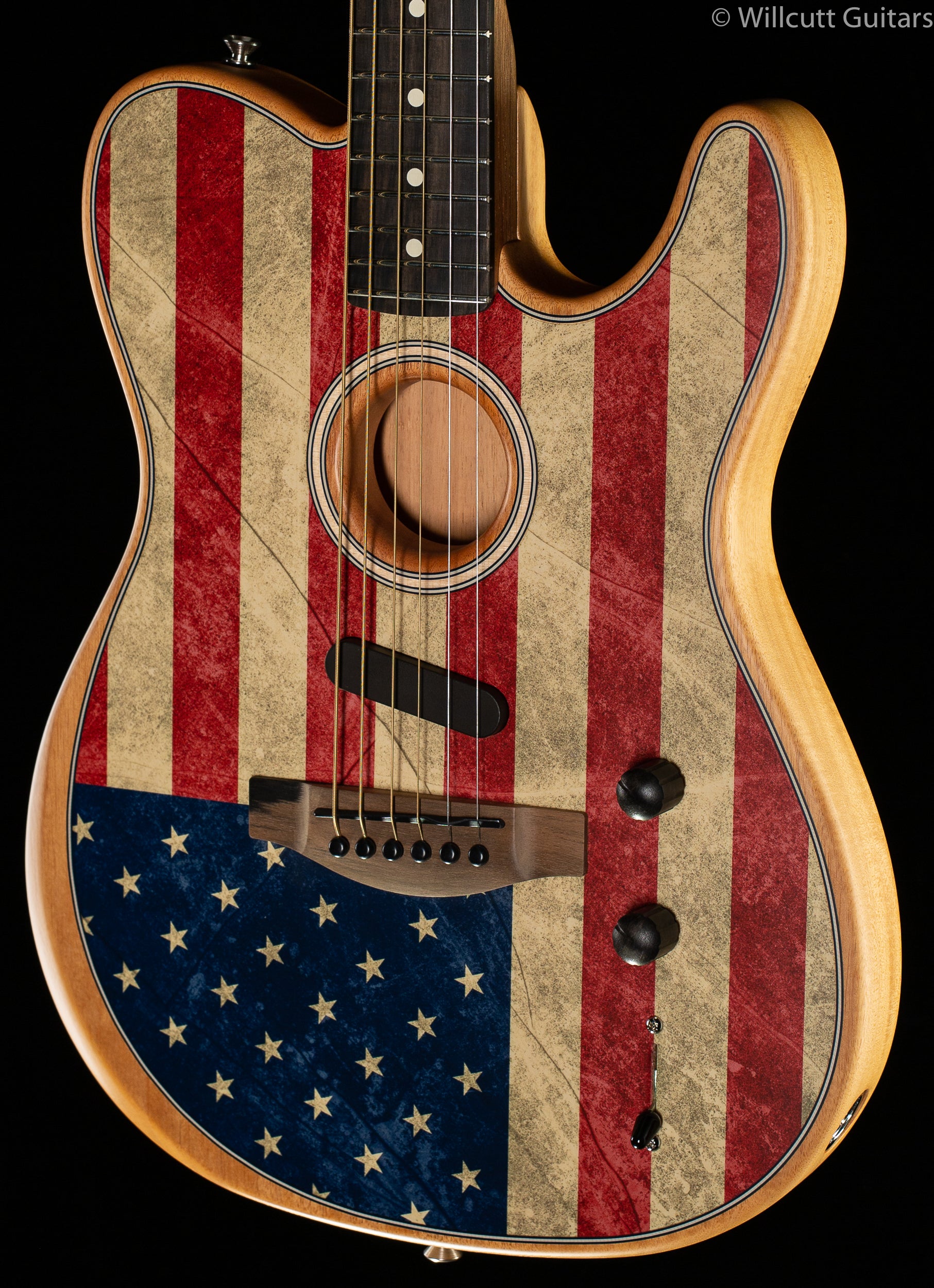 Fender American Acoustasonic Telecaster Flag - Willcutt Guitars