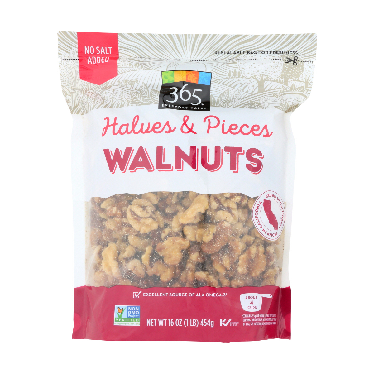 365 EVERYDAY VALUE® Walnut Halves and Pieces, 16 oz | Wholefoods