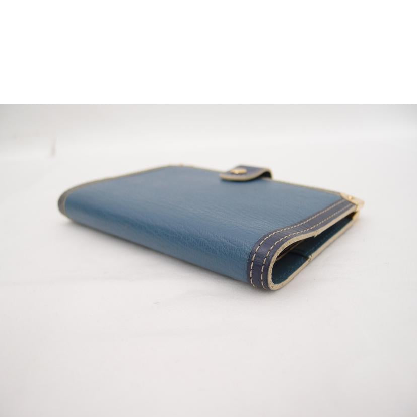 LOUIS VUITTON ルイ・ヴィトン ビトン 手帳カバー 青