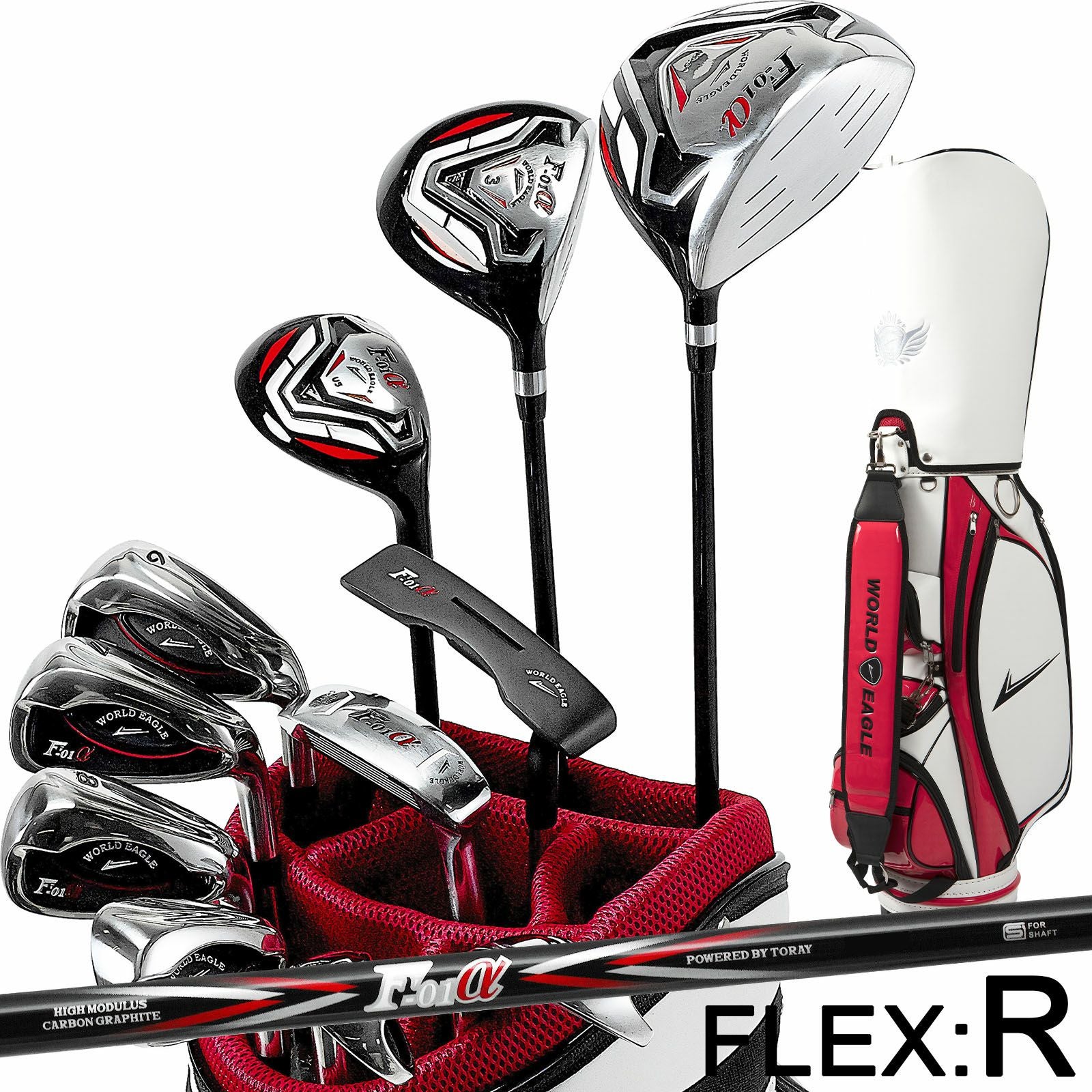 ワールドイーグル F-01 クロス メンズ 14点（11本）クラブセット