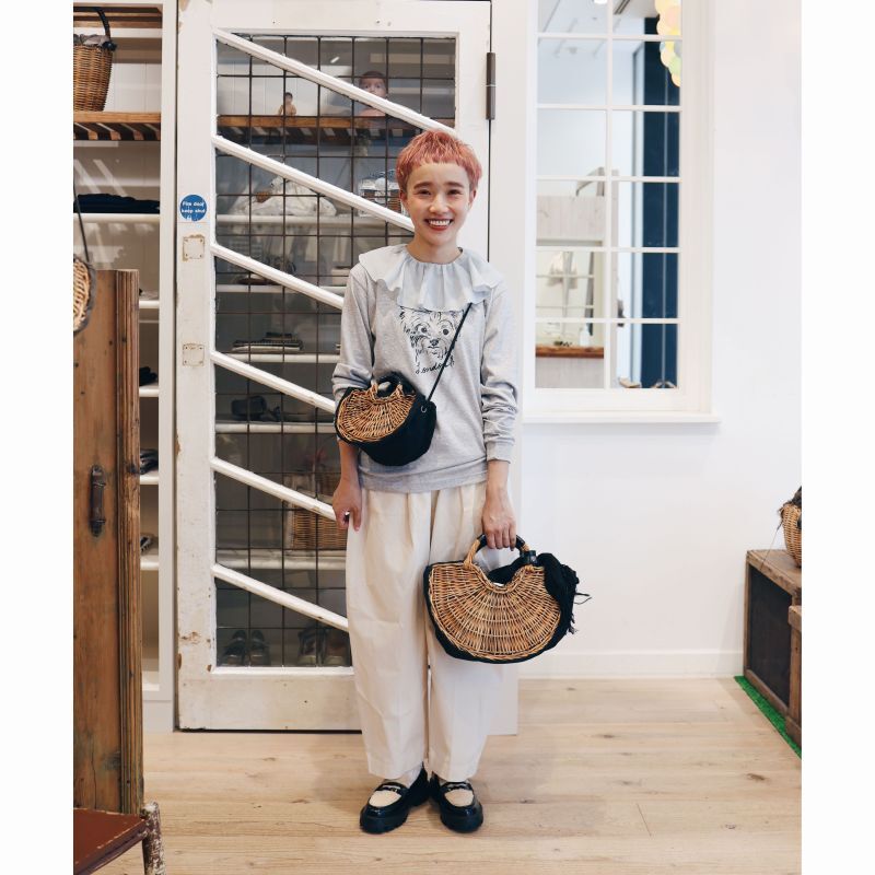 ebagos エバゴス キャンバス・扇トートミニ