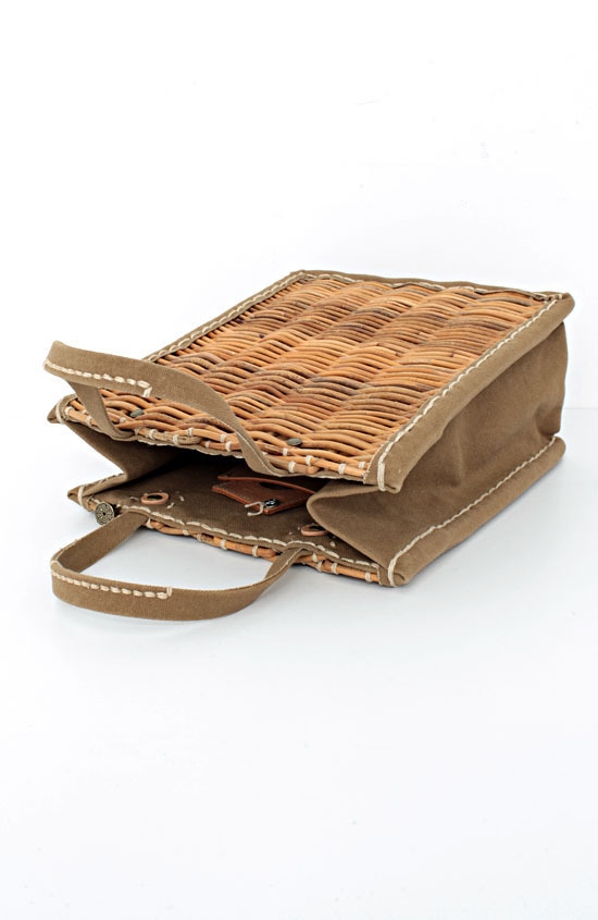 ebagos エバゴス 防水キャンバス・カゴ袋ハンド