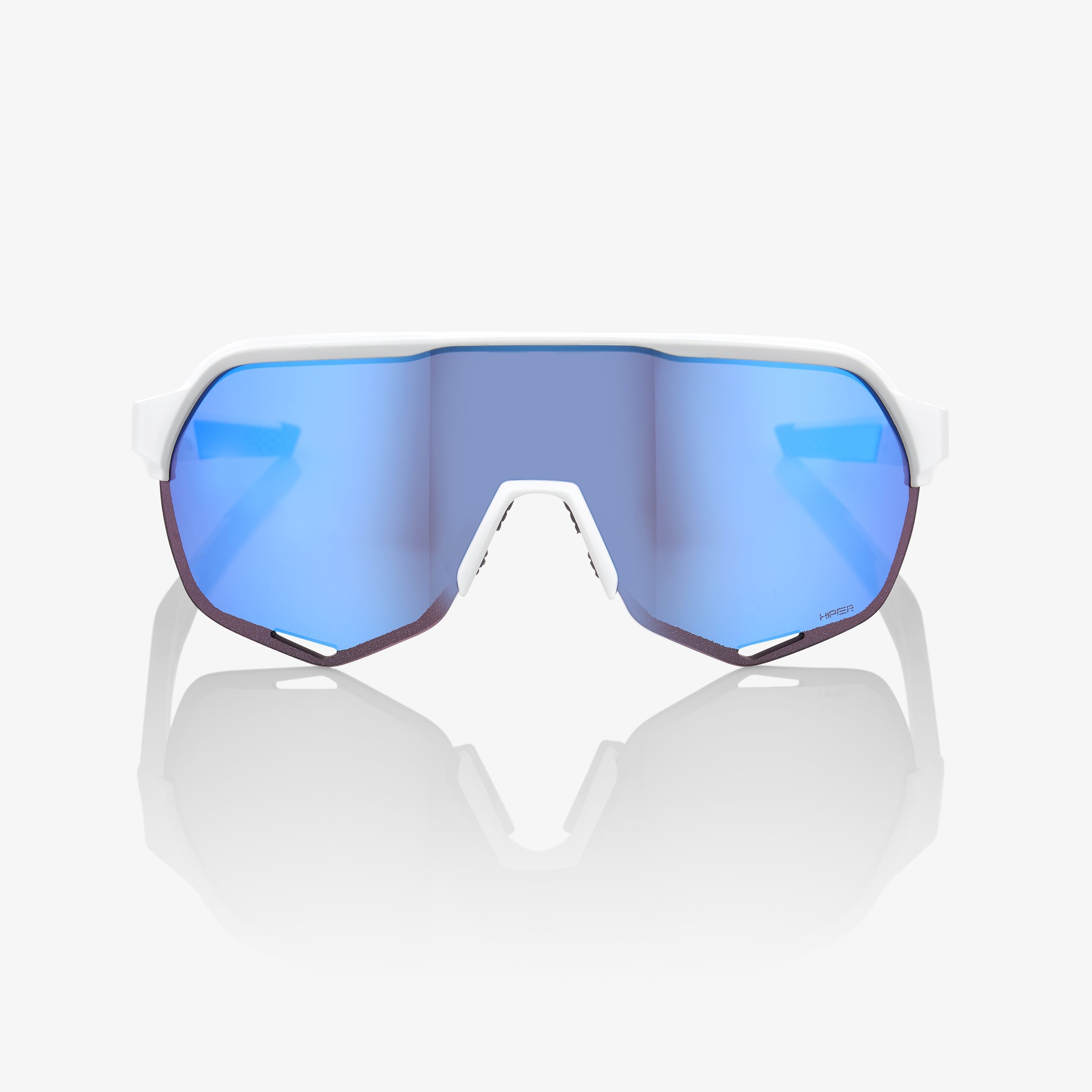 S2 - Matte White - HiPER Blue Multilayer Mirror Lens – 100%