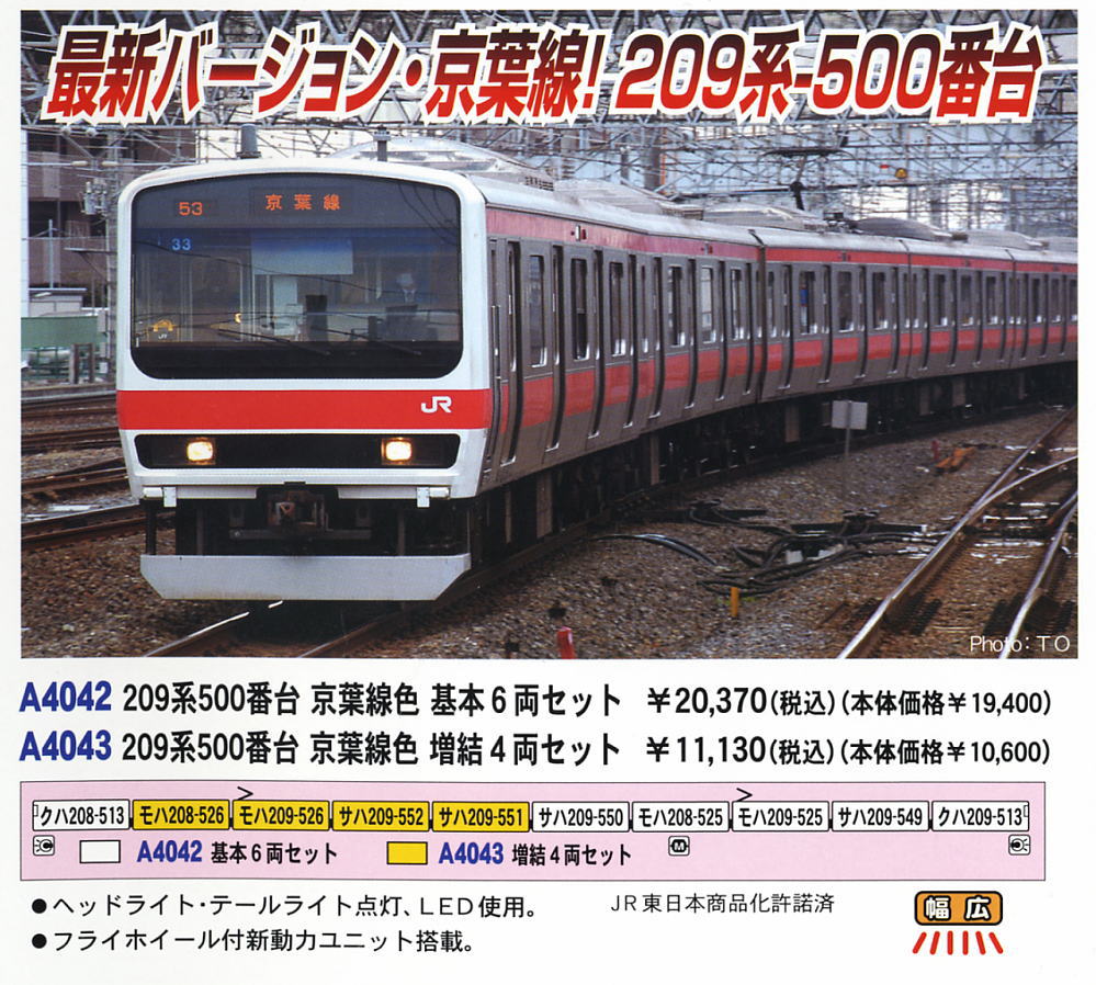 209系500番台 京葉線色 (基本・6両セット) (鉄道模型) - ホビーサーチ