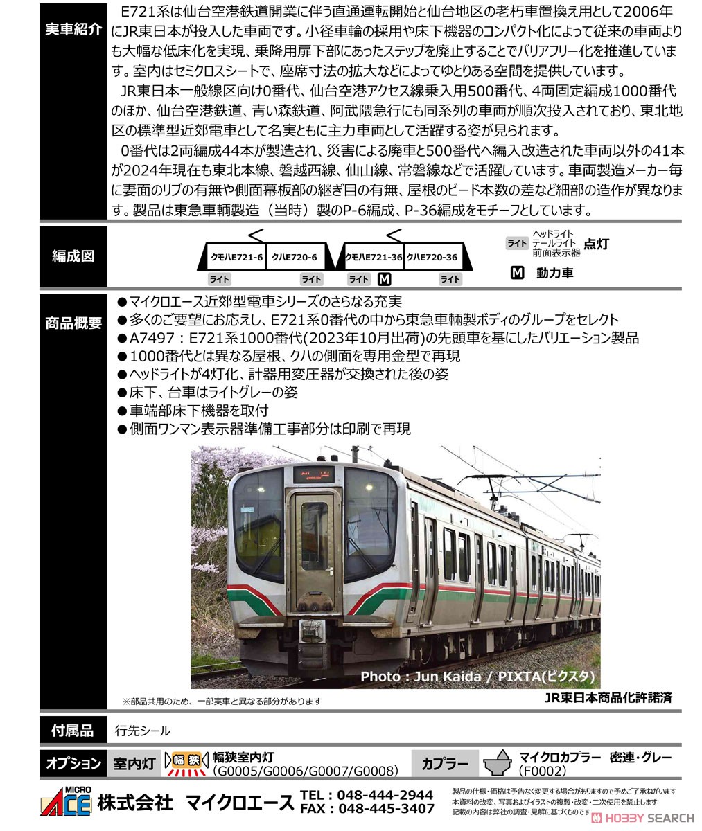 E721系0番代 P6編成+P36編成 4両セット (4両セット) (鉄道模型