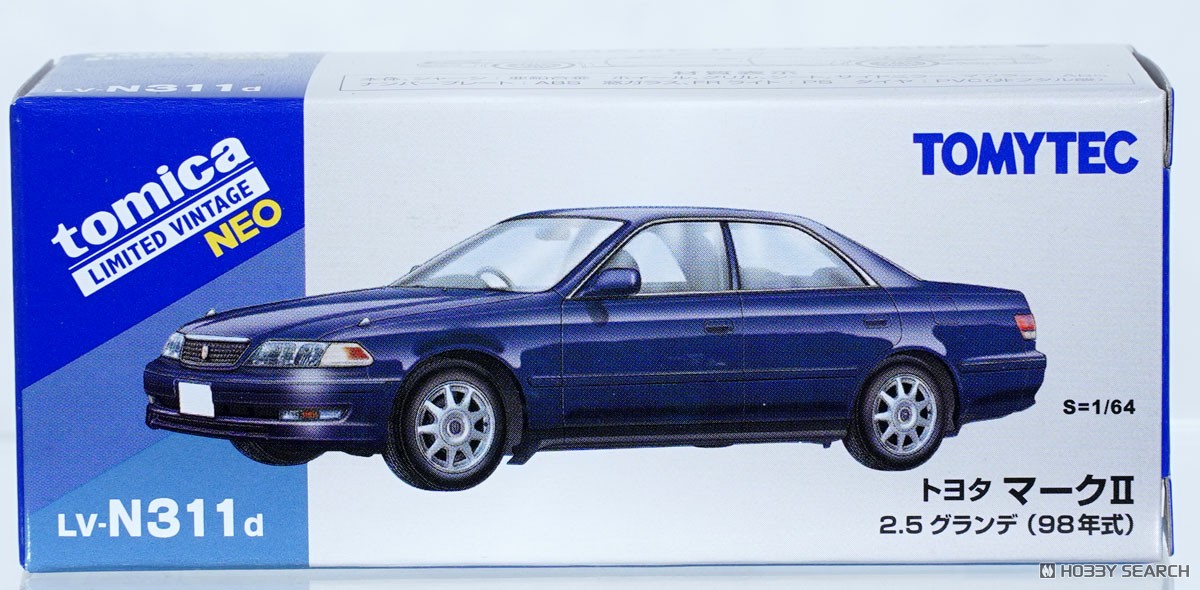 TLV-N311d トヨタ マークII 2.5 グランデ 98年式 (紺) (ミニカー