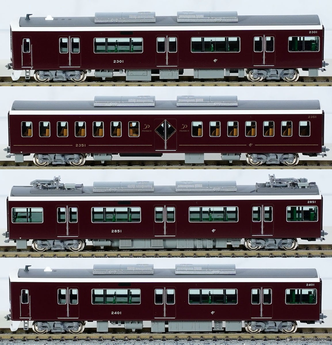 阪急電鉄2300系 京都線 基本セット(4両) (基本・4両セット) (鉄道模型