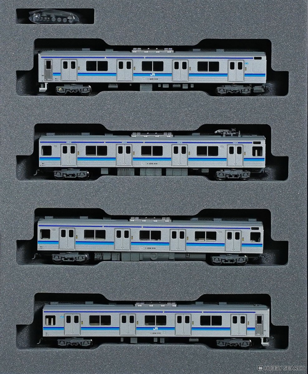205系3100番台 仙石線色(1パンタ編成) 4両セット (4両セット) (鉄道
