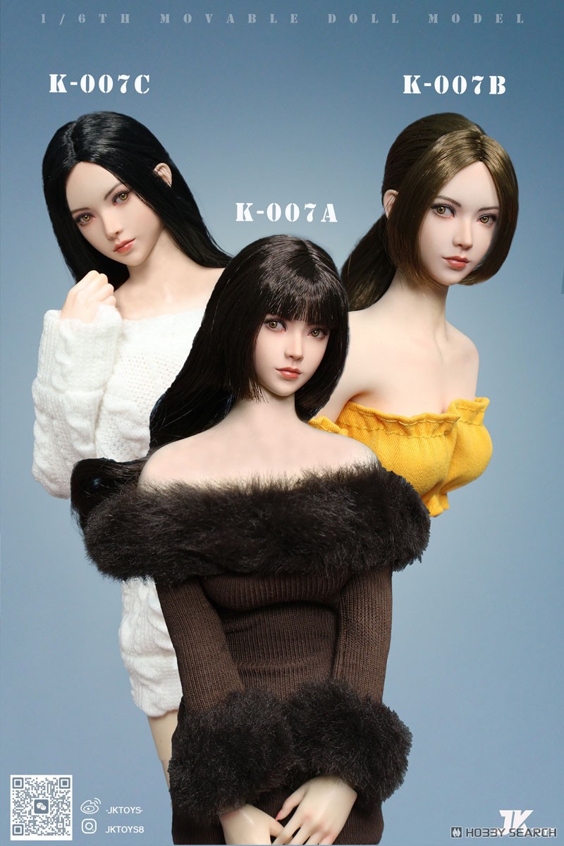 JKトイズ 1/6 アジア女性 ヘッドスカルプト ミリー (可動式眼球) A
