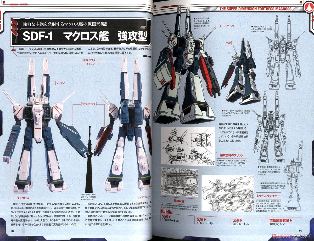 超時空要塞マクロス SDF-1マクロス艦 徹底解剖 ～1/2400スケール