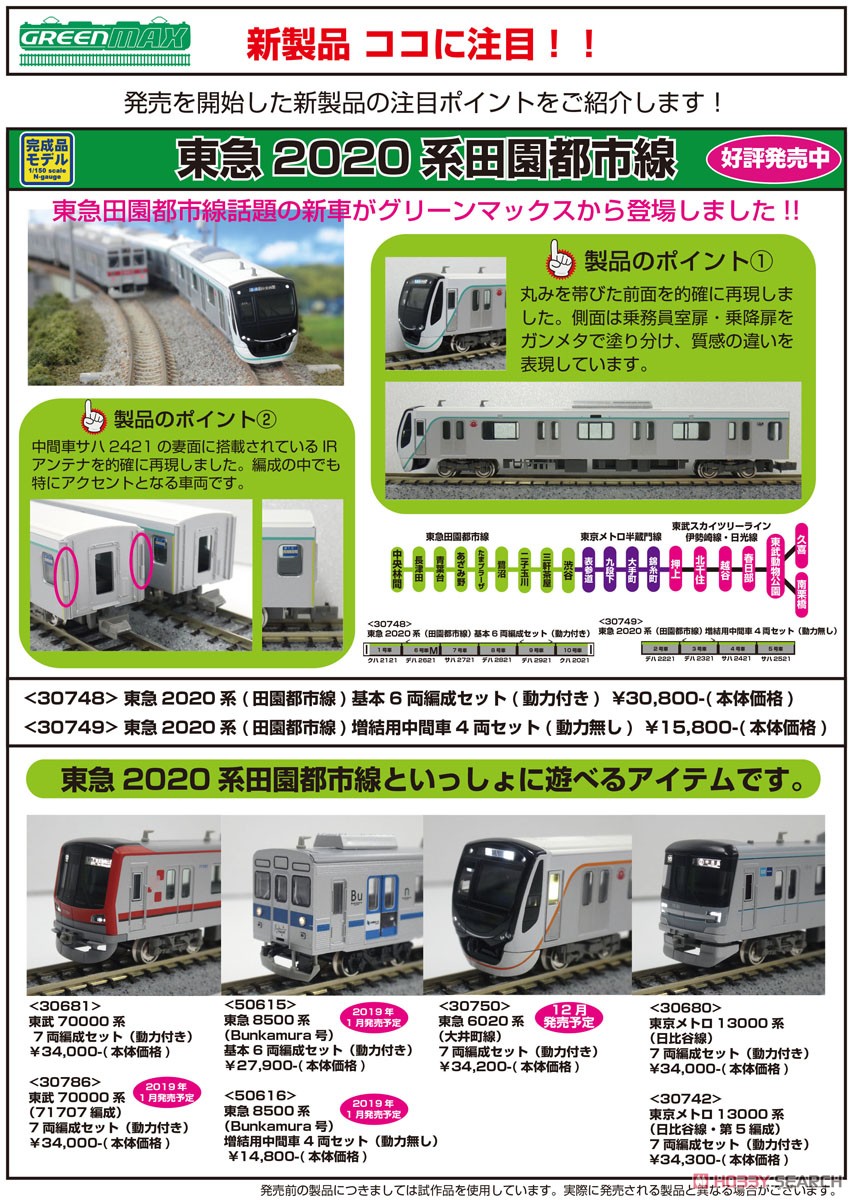 東急 2020系 (田園都市線) 基本6輛編成セット (動力付き) (基本・6両