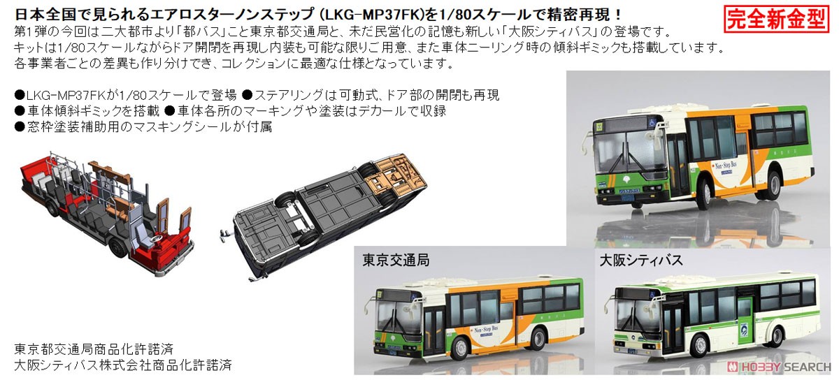 三菱ふそう MP37 エアロスター (大阪シティバス) (プラモデル