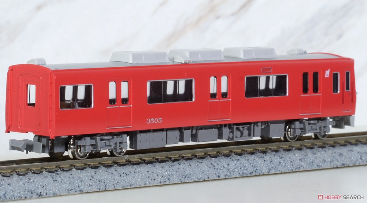 名鉄 3500系 (機器更新車・行先表示点灯) 増結4両編成セット (動力無し
