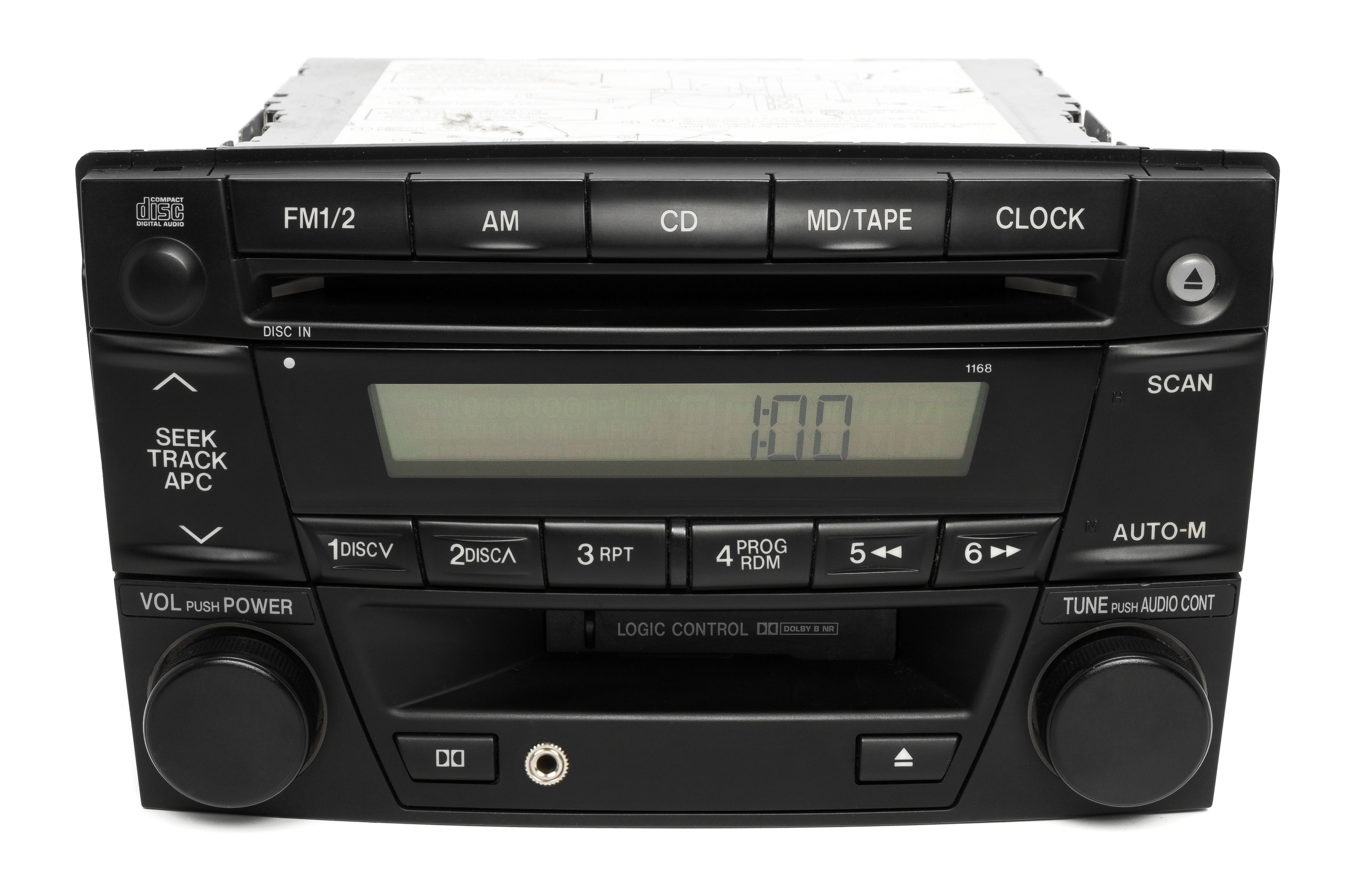 02-03 Mazda MPV AM FM CD Cassette Radio w Aux Upgrade LD52669T0A