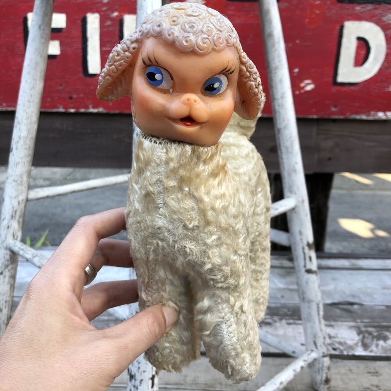 Vintage Rubber Face Doll Sheep (B391) - 2000toys Antique Mall