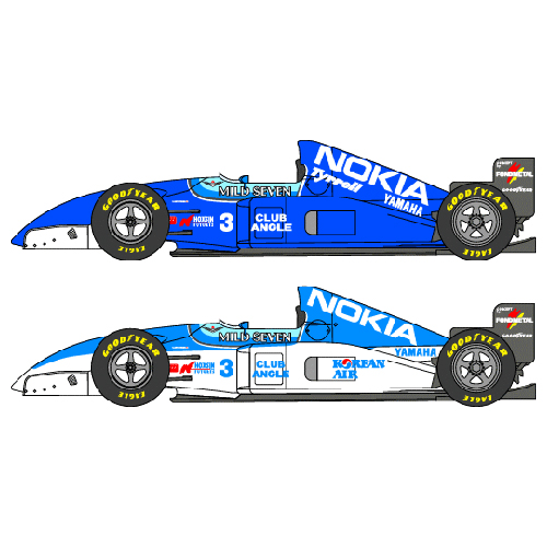 ミュージアムコレクション 1/20 ティレル 023 前 後期 デカール タミヤ