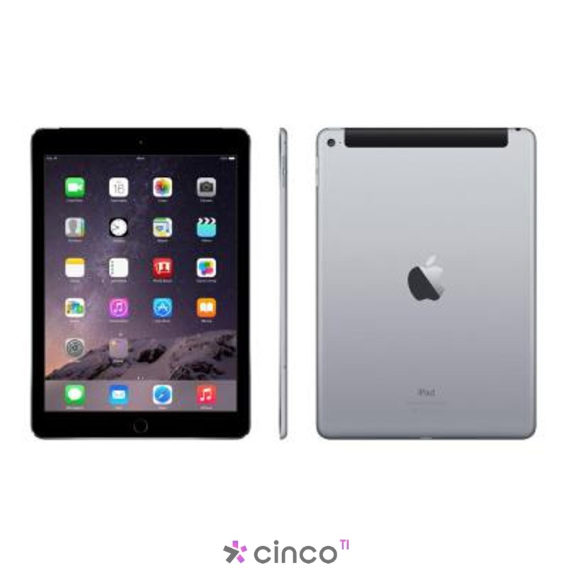iPad Air 2 Apple Wi-Fi 4G 64Gb Cinza Espacial MGHX2BZ-A - Cinco TI