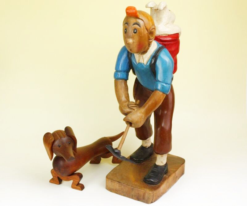 Les Aventures de Tintinタンタンの冒険 木製フィギュア AKo-120