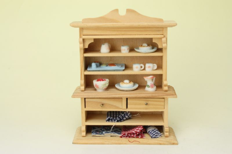ドールハウス/ミニチュア家具 食器棚 ドールハウスとミニチュア家具