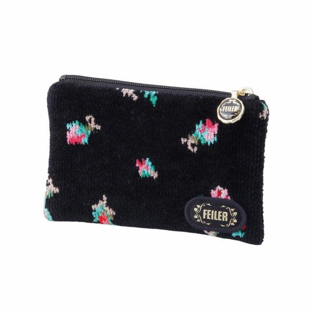FEILER(フェイラー) リアローズ ポーチ(ブラック)[LIA-230017