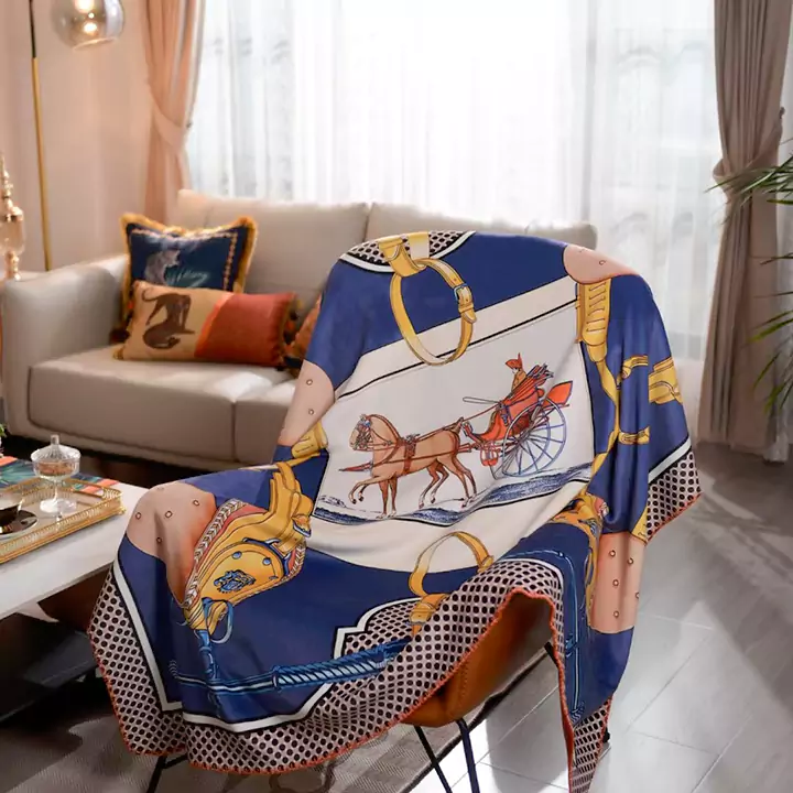 エルメス ソファカバー ソファー ブランケット キツネ 绒 ダブル