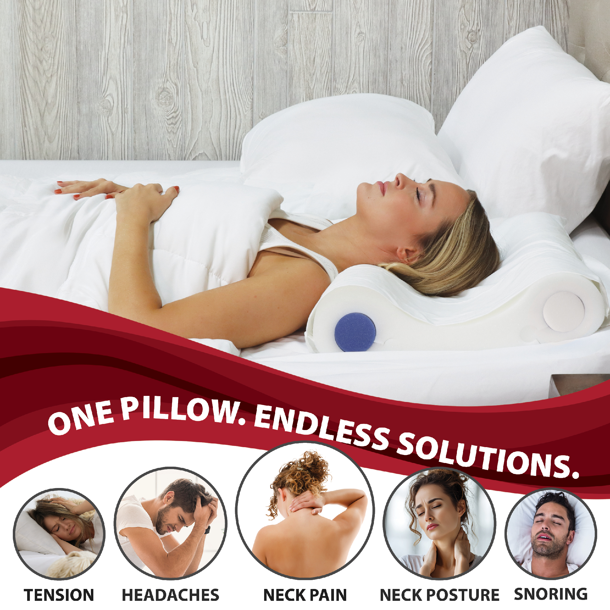 Double Core Select Foam Cervical Pillow | Helps Alleviate Headaches