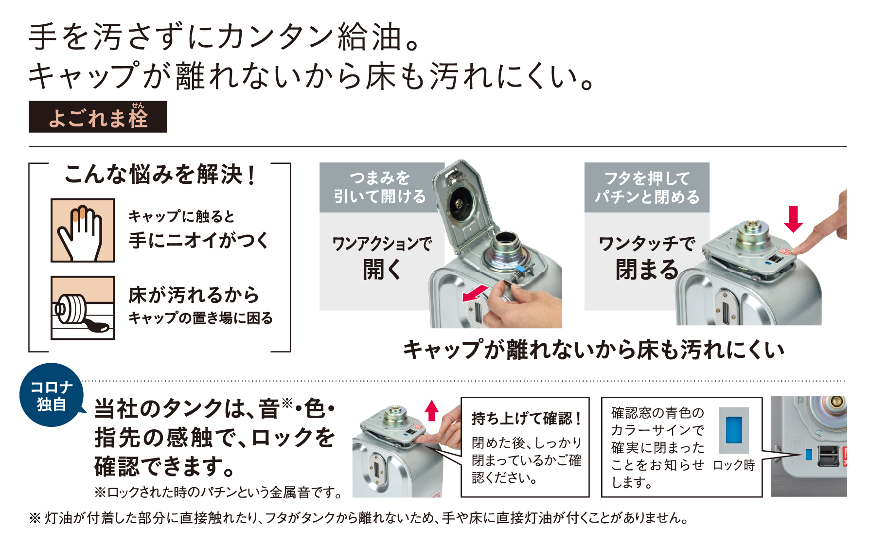 マニュアルページ｜CORONA OUTFIELD ポータブル電源対応石油ファン