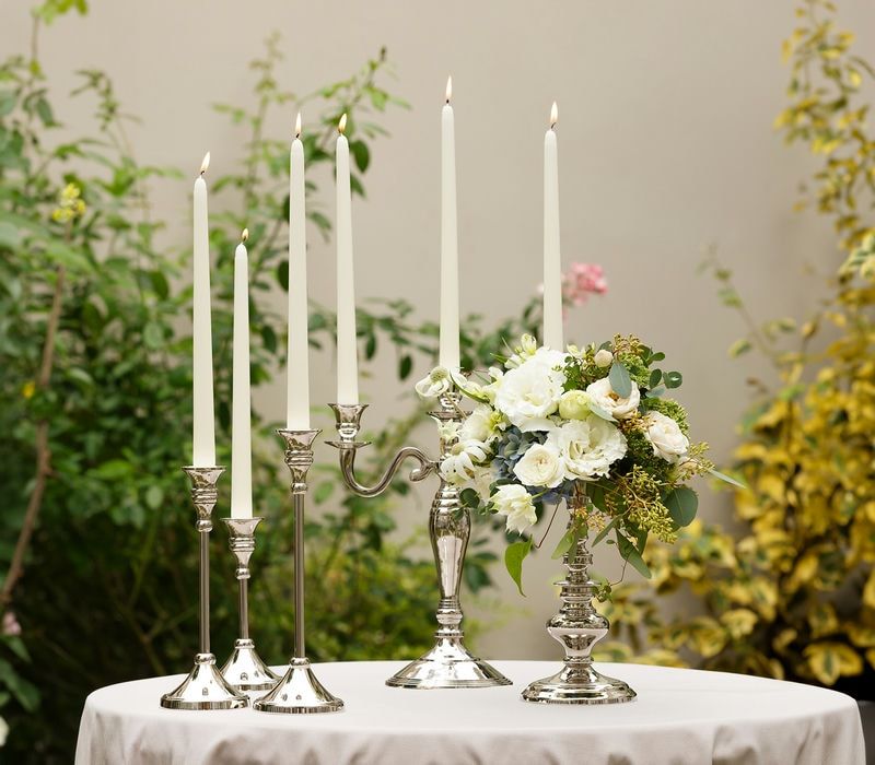 キャンドルスタンド「シャルム」M（シルバー） | キャンドルワールド