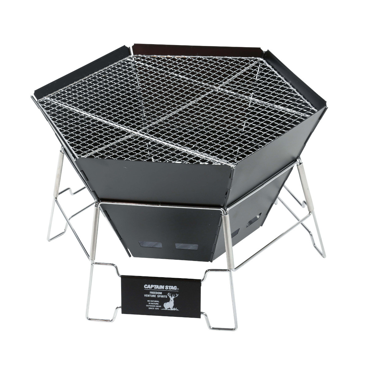 CSブラックラベル ヘキサステンレスファイアグリル - アウトドア