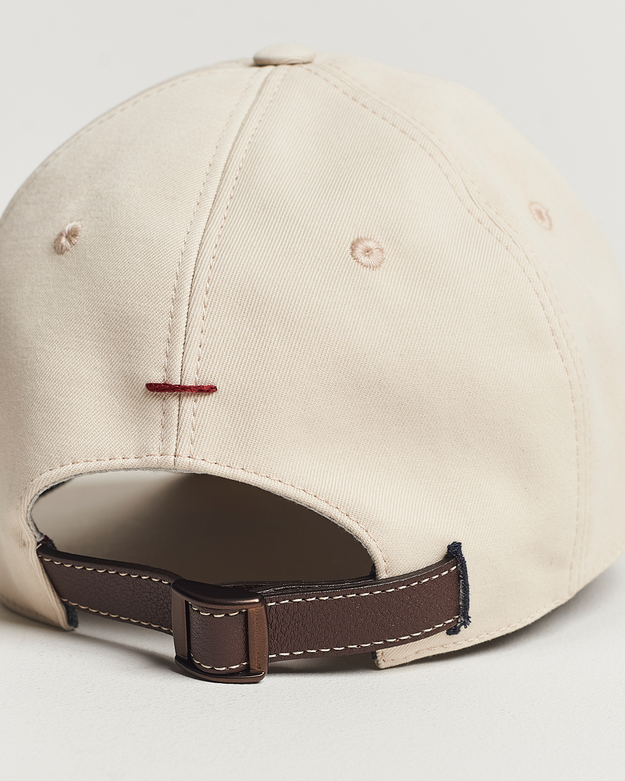 Brunello Cucinelli Cotton Baseball Cap Light Beige at CareOfCarl.com