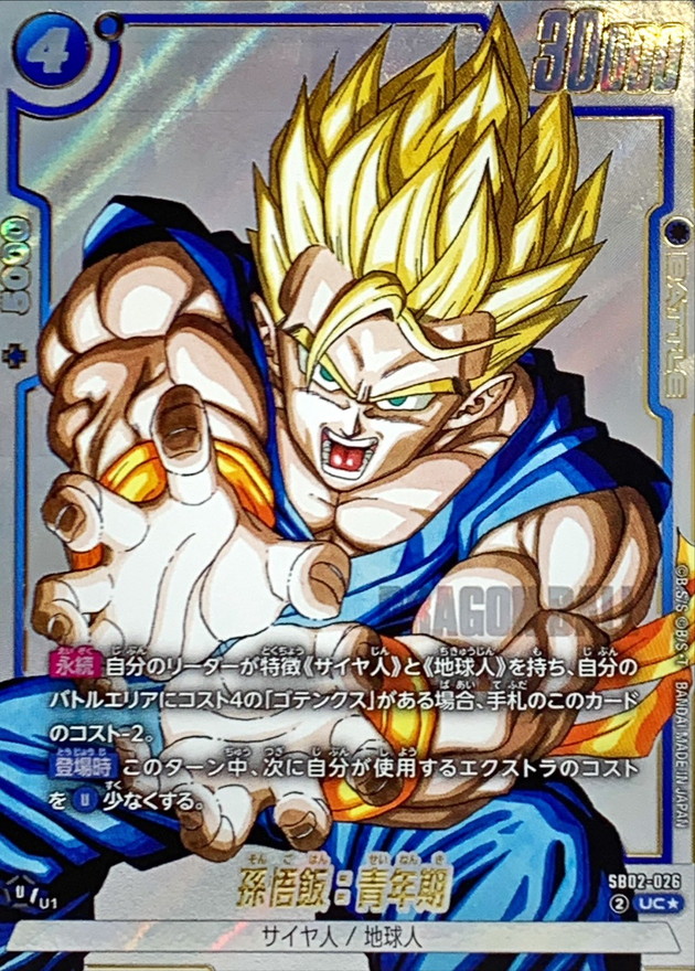 状態B〕孫悟飯：青年期(パラレル/漫画絵)【UC☆】{SB02-026} - カード