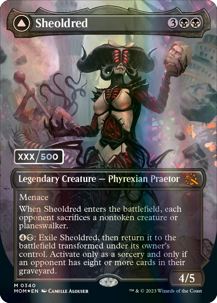 EX+](ダブルレインボウFOIL)シェオルドレッド/Sheoldred《英語》【MOM】