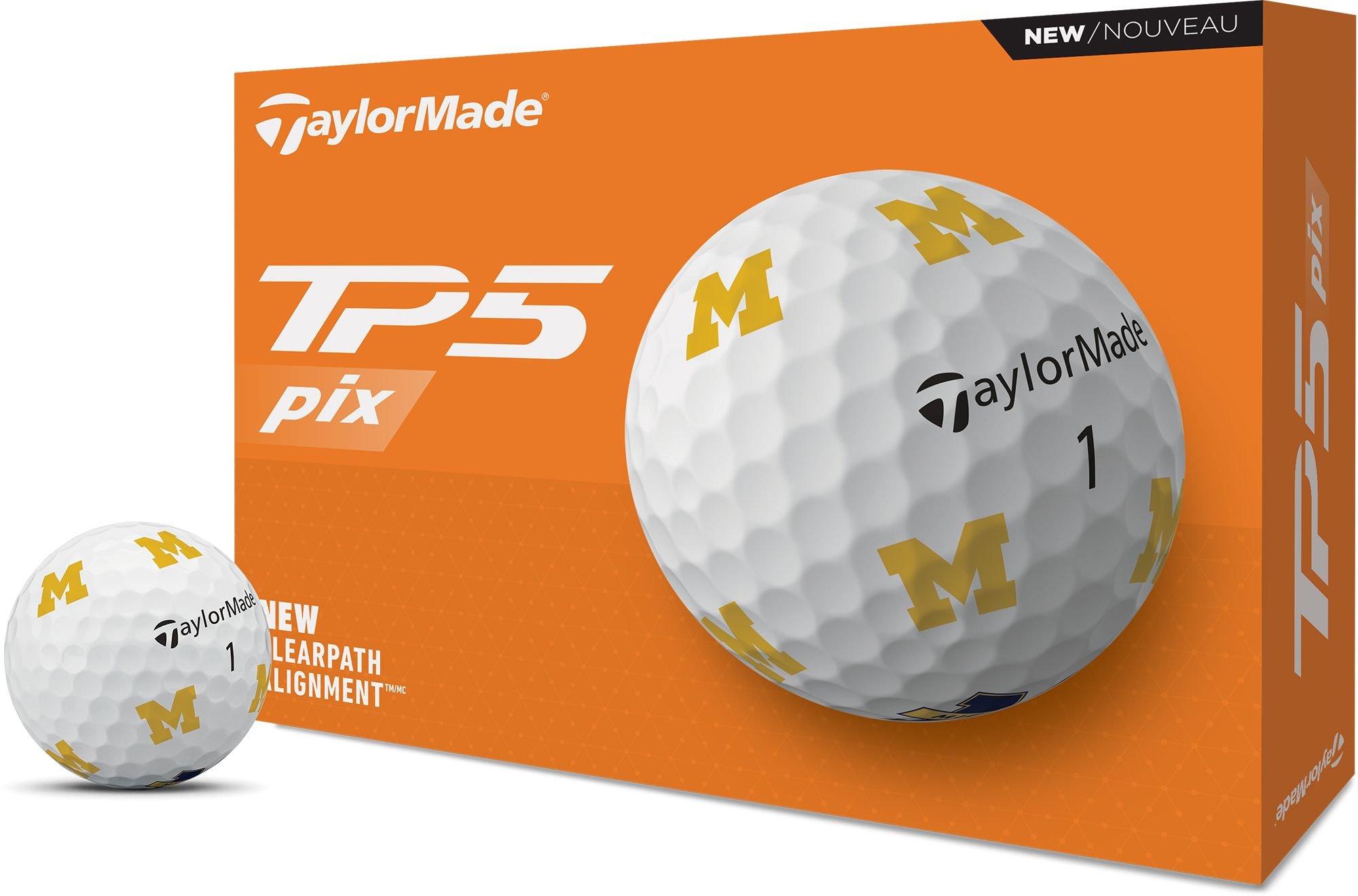 TaylorMade TP5 pix University of Michigan Golf Balls - Carl's Golfland