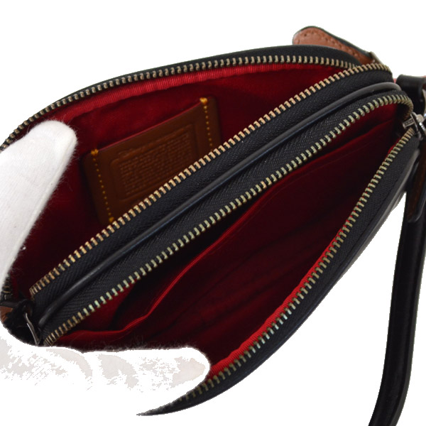 COACH】コーチ ディズニー ミッキー コラボ レザー ダブルファスナー