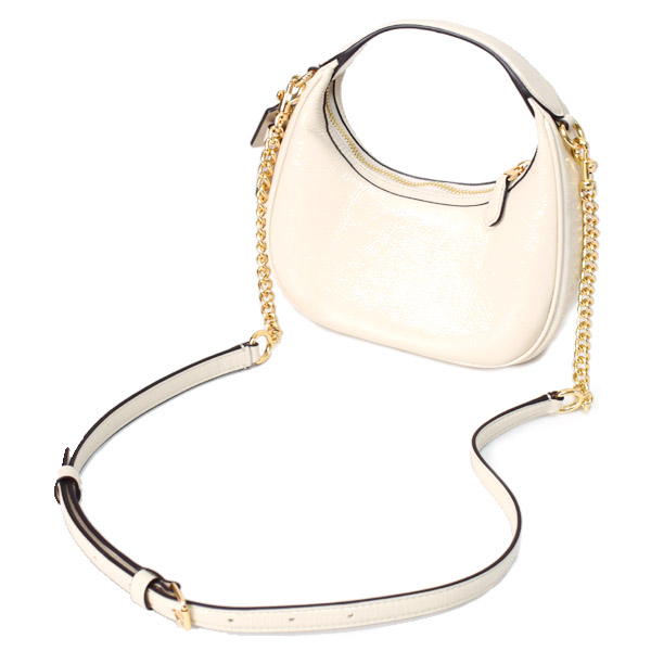 COACH】コーチ バッグ 三日月型 パテントレザー カルメン ミニ ロゴ