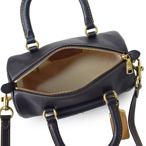 COACH】コーチ グラブタンレザー バレル バッグ クロスボディ 2WAY