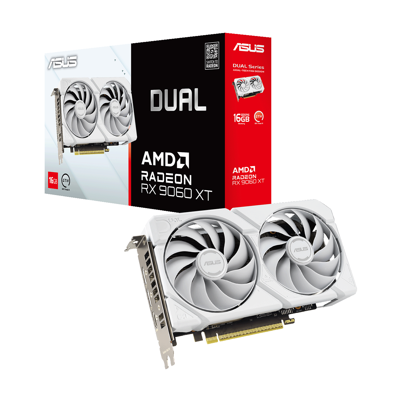 DUAL-RX9060XT-16G-WHITE | DUAL-RX9060XT-16G-WHITE | ASUS
