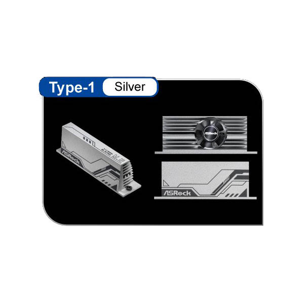 FAN M.2 SINK TYPE-1 (Silver) | ASRock(アスロック) マザーボード搭載