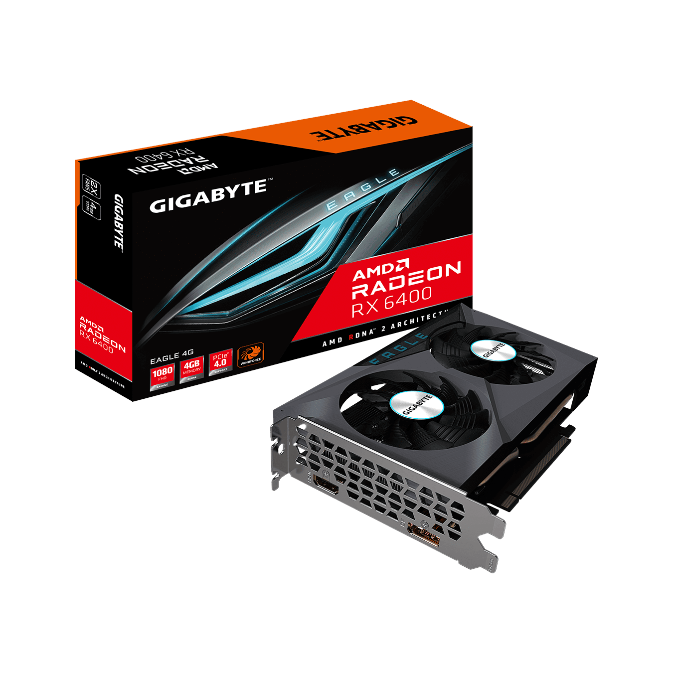 GV-R64EAGLE-4GD | GIGABYTE Radeon RX 6400 搭載 グラフィックボード