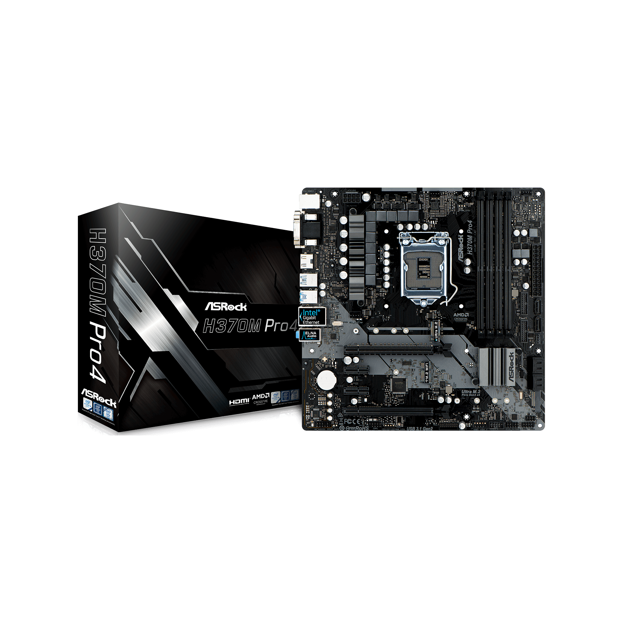 H370M Pro4 | ASRock(アスロック) LGA1151 Intel H370 MicroATX