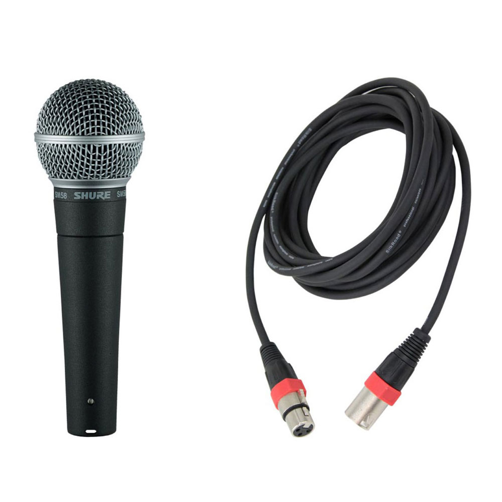 SHURE SM58-LCE 5Mマイクケーブル（XLRオス-メス）付き ボーカル用