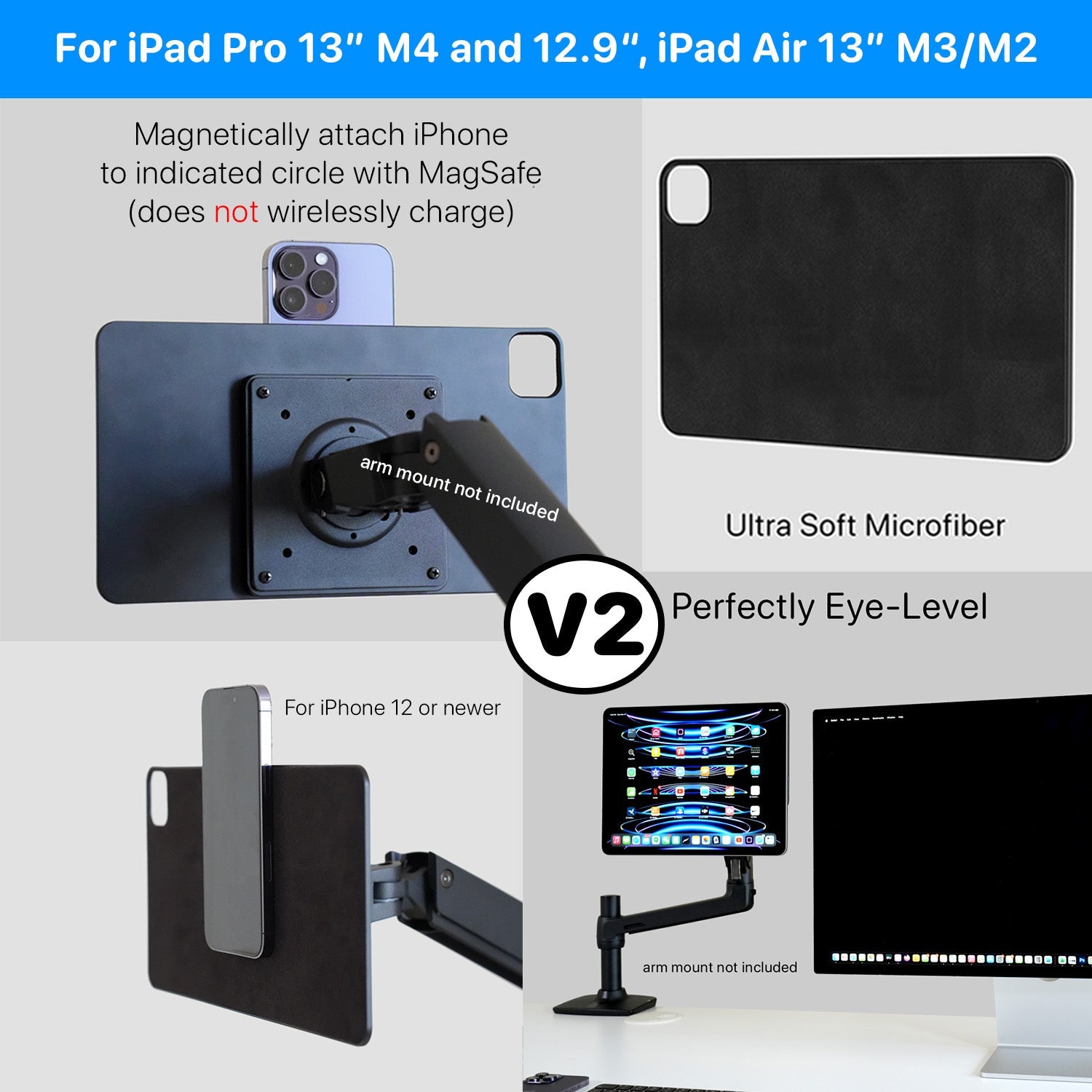 MagFlött VESA Mount for iPad Pro | Magnetic iPad Stand