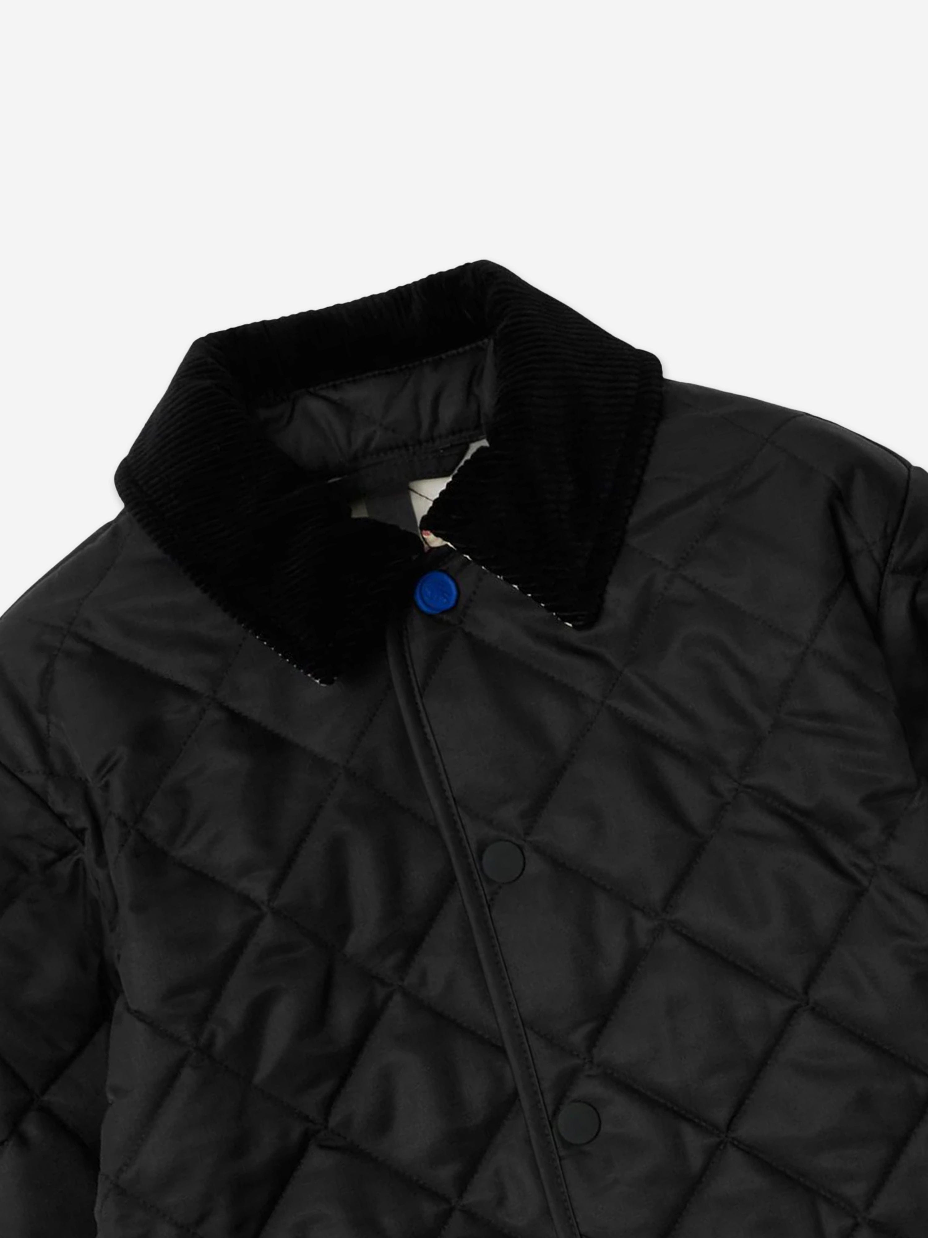 Burberry Boys Indy Quilted Jacket in Black | Childsplay Clothing